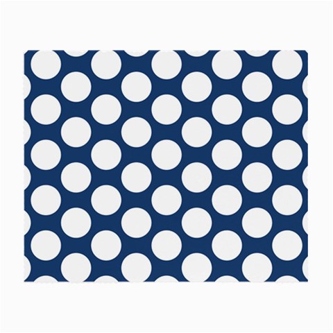 Dark Blue Polkadot Glasses Cloth (Small, Two Sided) from ArtsNow.com Back