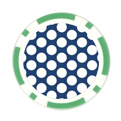 Dark Blue Polkadot Poker Chip from ArtsNow.com Front