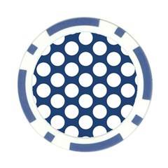 Dark Blue Polkadot Poker Chip from ArtsNow.com Front