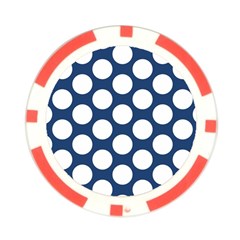 Dark Blue Polkadot Poker Chip from ArtsNow.com Back