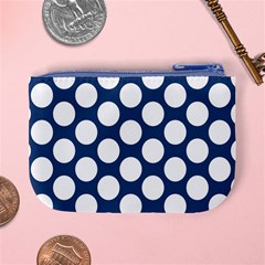 Dark Blue Polkadot Coin Change Purse from ArtsNow.com Back