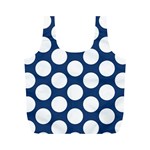 Dark Blue Polkadot Reusable Bag (M)