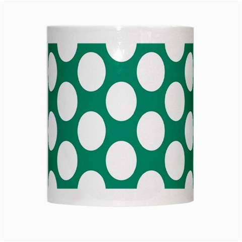 Emerald Green Polkadot White Coffee Mug from ArtsNow.com Center