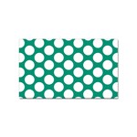 Emerald Green Polkadot Sticker 100 Pack (Rectangle)