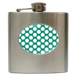 Emerald Green Polkadot Hip Flask