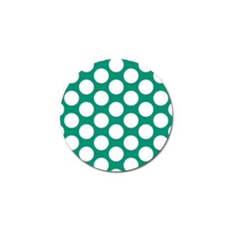 Emerald Green Polkadot Golf Ball Marker from ArtsNow.com Front