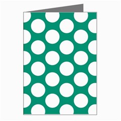 Emerald Green Polkadot Greeting Card from ArtsNow.com Left