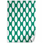 Emerald Green Polkadot Canvas 20  x 30  (Unframed)