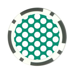 Emerald Green Polkadot Poker Chip from ArtsNow.com Front