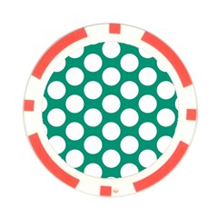 Emerald Green Polkadot Poker Chip from ArtsNow.com Front