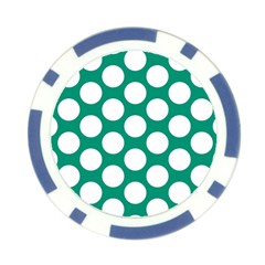 Emerald Green Polkadot Poker Chip from ArtsNow.com Front