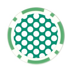 Emerald Green Polkadot Poker Chip from ArtsNow.com Back