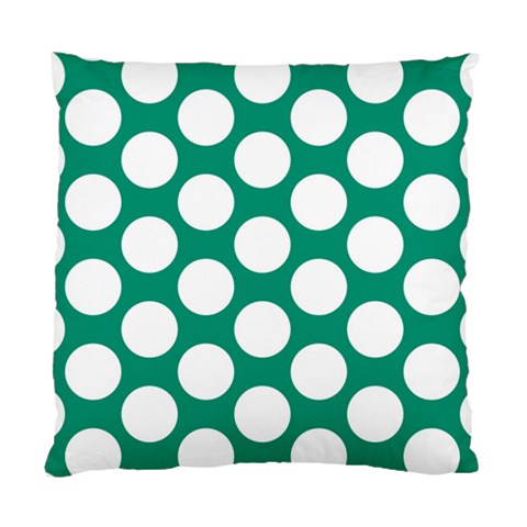 Emerald Green Polkadot Cushion Case (Two Sided)  from ArtsNow.com Back