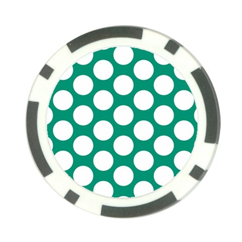 Emerald Green Polkadot Poker Chip (10 Pack) from ArtsNow.com Back