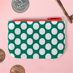 Emerald Green Polkadot Coin Change Purse from ArtsNow.com Back