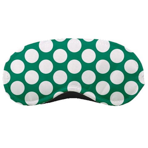 Emerald Green Polkadot Sleeping Mask from ArtsNow.com Front