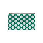 Emerald Green Polkadot Cosmetic Bag (Small)