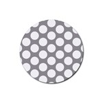 Grey Polkadot Drink Coasters 4 Pack (Round)