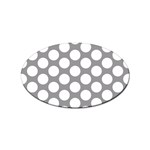 Grey Polkadot Sticker (Oval)