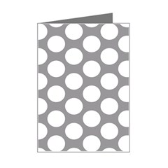 Grey Polkadot Mini Greeting Card from ArtsNow.com Left