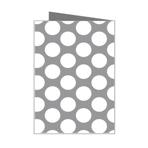 Grey Polkadot Mini Greeting Card from ArtsNow.com Right