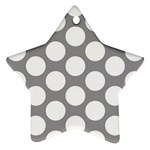 Grey Polkadot Star Ornament (Two Sides)