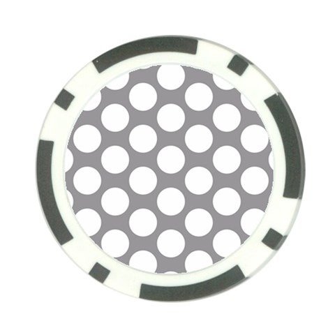 Grey Polkadot Poker Chip from ArtsNow.com Back