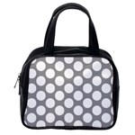 Grey Polkadot Classic Handbag (One Side)