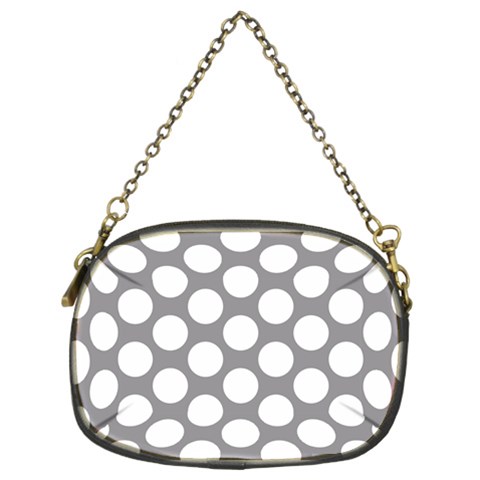 Grey Polkadot Chain Purse (Two Sided)  from ArtsNow.com Back