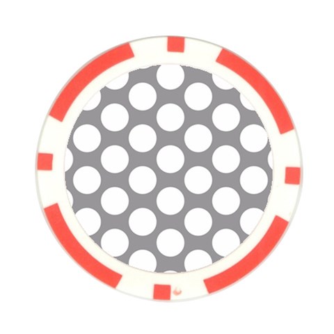 Grey Polkadot Poker Chip (10 Pack) from ArtsNow.com Front