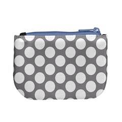 Grey Polkadot Coin Change Purse from ArtsNow.com Back