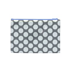 Grey Polkadot Cosmetic Bag (Medium) from ArtsNow.com Back