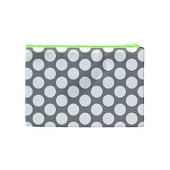 Grey Polkadot Cosmetic Bag (Medium) from ArtsNow.com Back