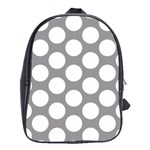 Grey Polkadot School Bag (Large)