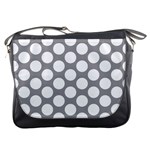 Grey Polkadot Messenger Bag