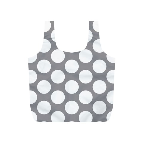 Grey Polkadot Reusable Bag (S) from ArtsNow.com Back