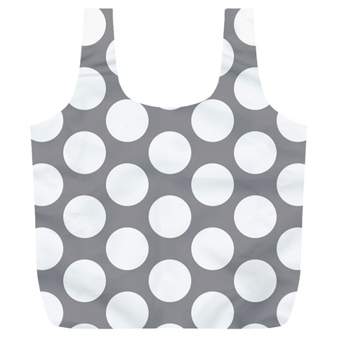 Grey Polkadot Reusable Bag (XL) from ArtsNow.com Back