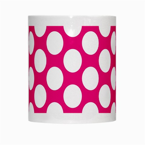 Pink Polkadot White Coffee Mug from ArtsNow.com Center