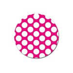 Pink Polkadot Magnet 3  (Round)