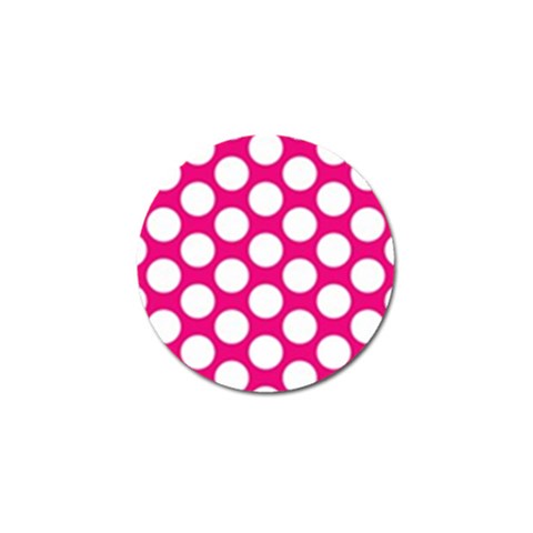 Pink Polkadot Golf Ball Marker 10 Pack from ArtsNow.com Front