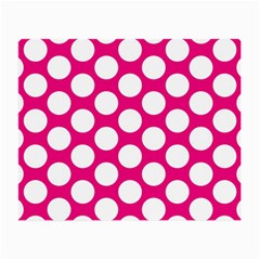 Pink Polkadot Glasses Cloth (Small, Two Sided) from ArtsNow.com Front