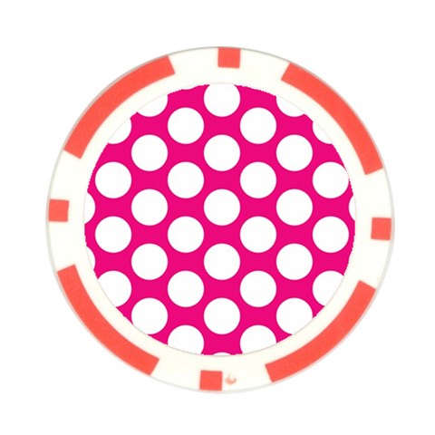 Pink Polkadot Poker Chip (10 Pack) from ArtsNow.com Front