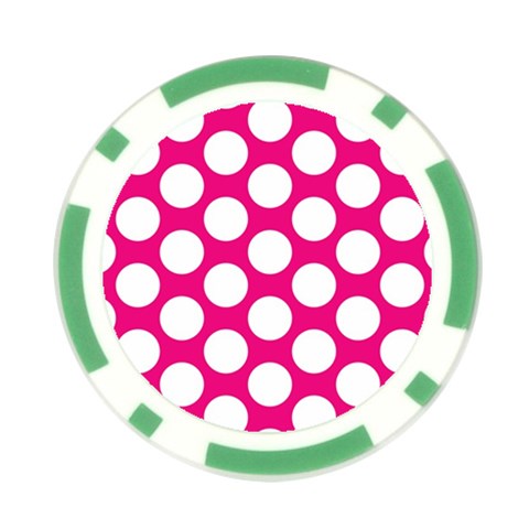 Pink Polkadot Poker Chip (10 Pack) from ArtsNow.com Front