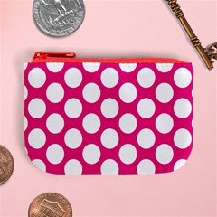 Pink Polkadot Coin Change Purse from ArtsNow.com Front