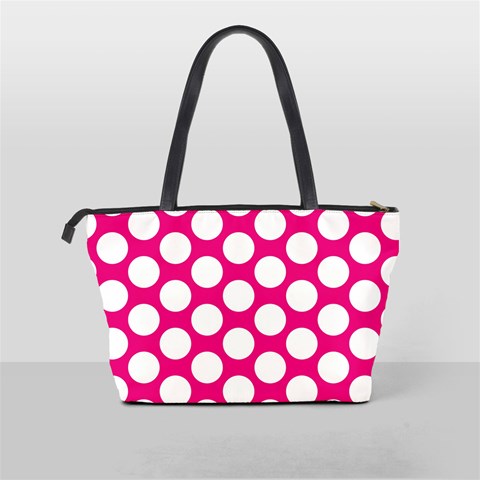 Pink Polkadot Large Shoulder Bag from ArtsNow.com Back