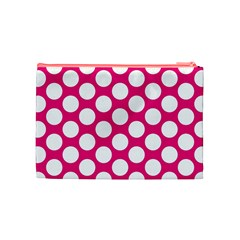 Pink Polkadot Cosmetic Bag (Medium) from ArtsNow.com Back