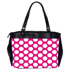 Pink Polkadot Oversize Office Handbag (Two Sides) from ArtsNow.com Back