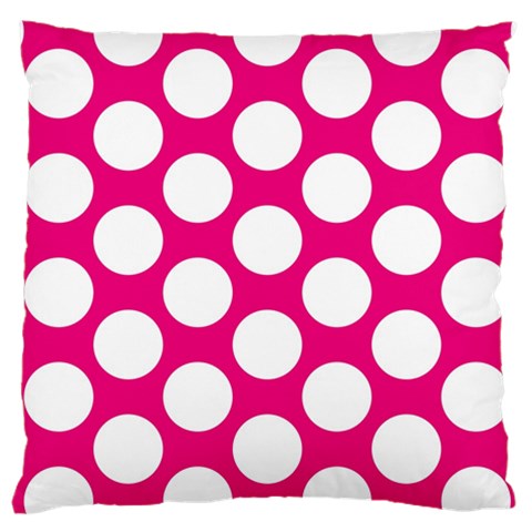 Pink Polkadot Large Cushion Case (Two Sided)  from ArtsNow.com Back