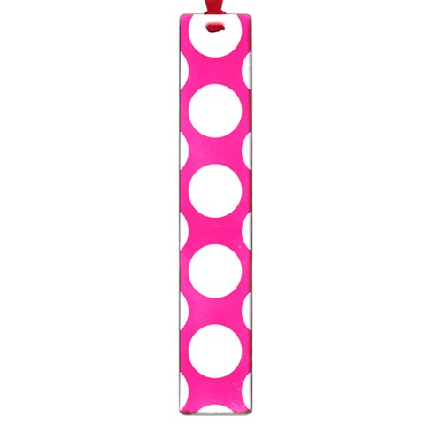 Pink Polkadot Large Bookmark from ArtsNow.com Front