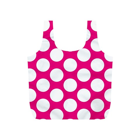 Pink Polkadot Reusable Bag (S) from ArtsNow.com Back